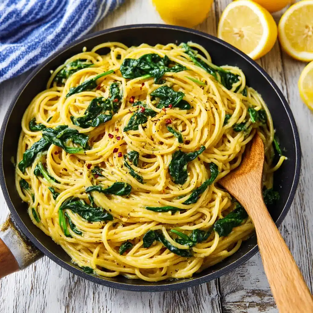 Lemon Spinach Pasta Recipe - Recipe Image