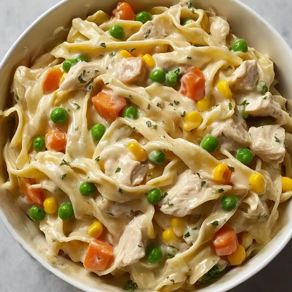 Quick Chicken Pot Pie Pasta Recipe - Recipe Image