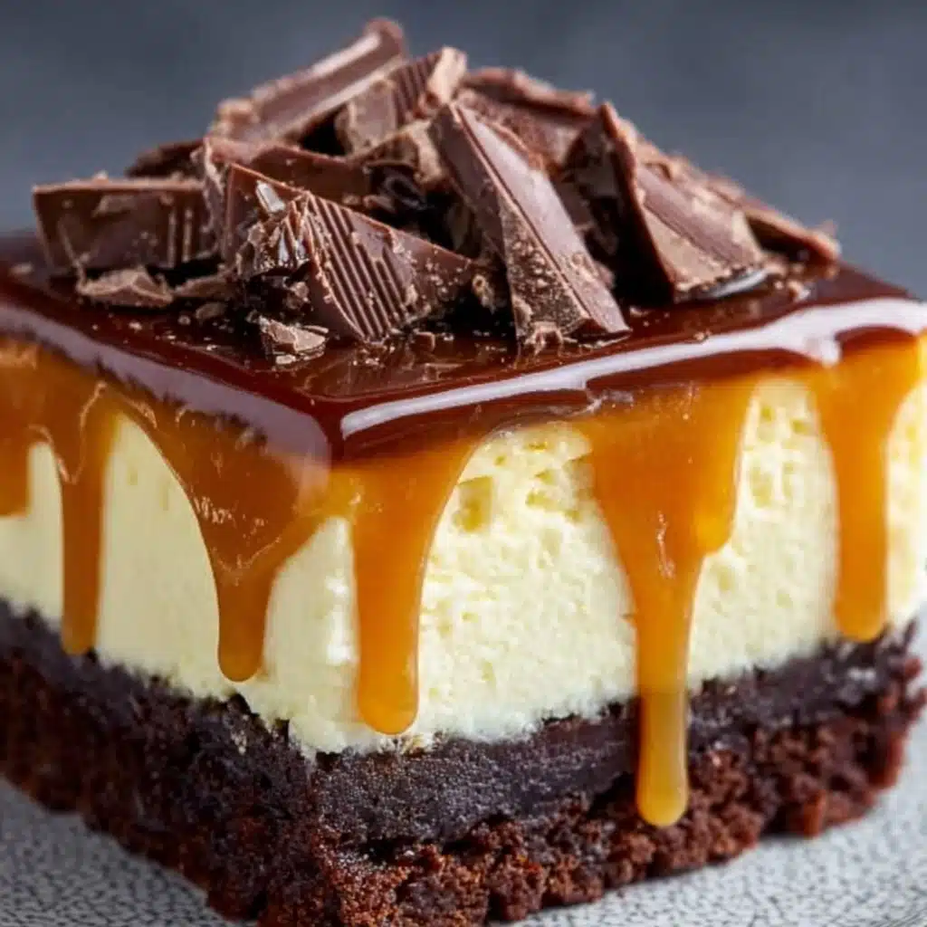 Caramel Brownie Cheesecake Recipe - Recipe Image