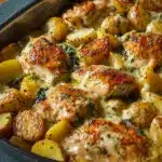 Garlic Parmesan Chicken and Potatoes Recipe