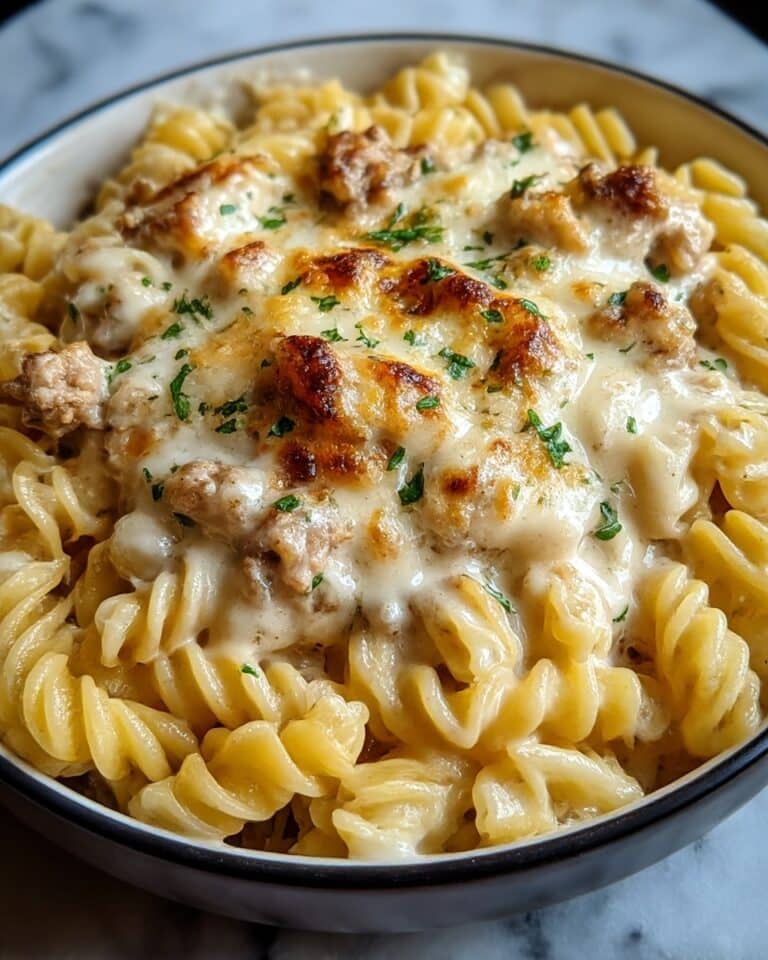 The Best Crockpot Garlic Parmesan Chicken Pasta Recipe
