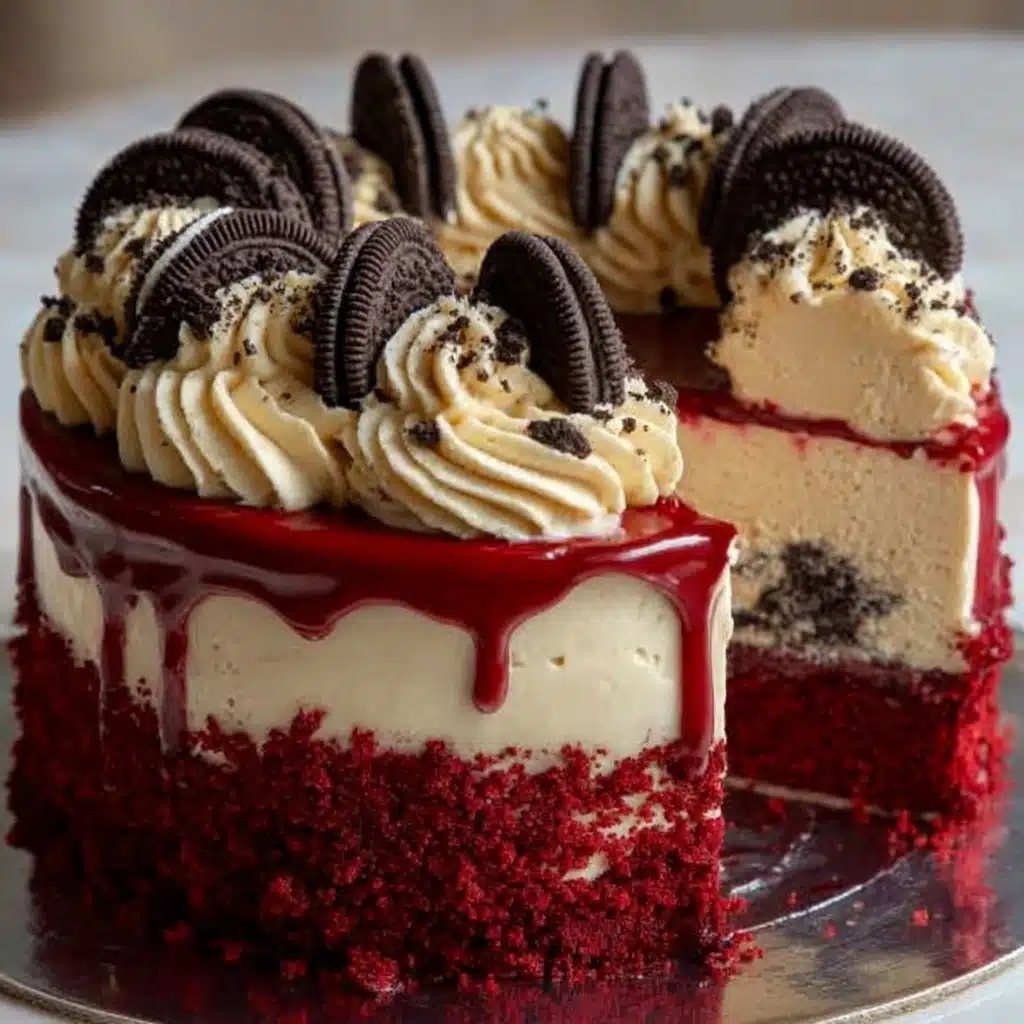 Cookies and Cream Red Velvet Cake Recipe - Recipe Image