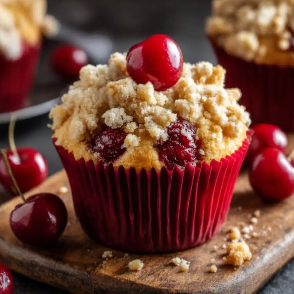 Cherry Cobbler Muffins Recipe - Recipe Image