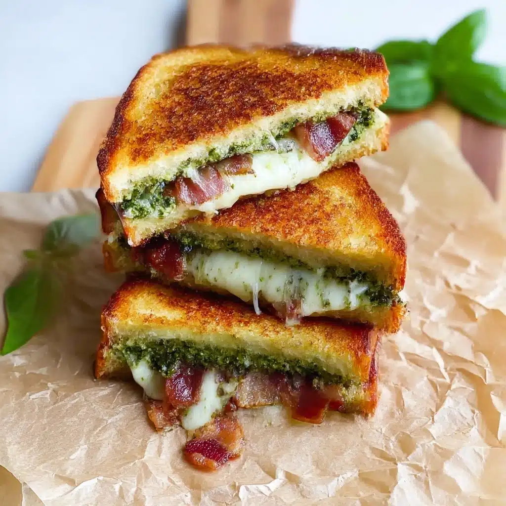 Sourdough Pesto Grilled Cheese Recipe - Recipe Image
