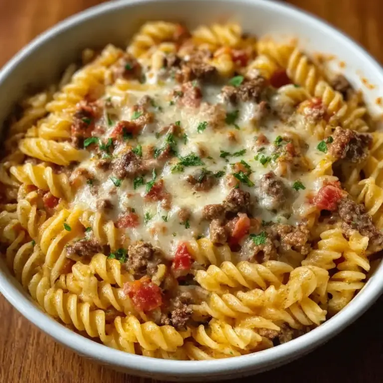 Loaded Cheeseburger Alfredo Pasta Recipe