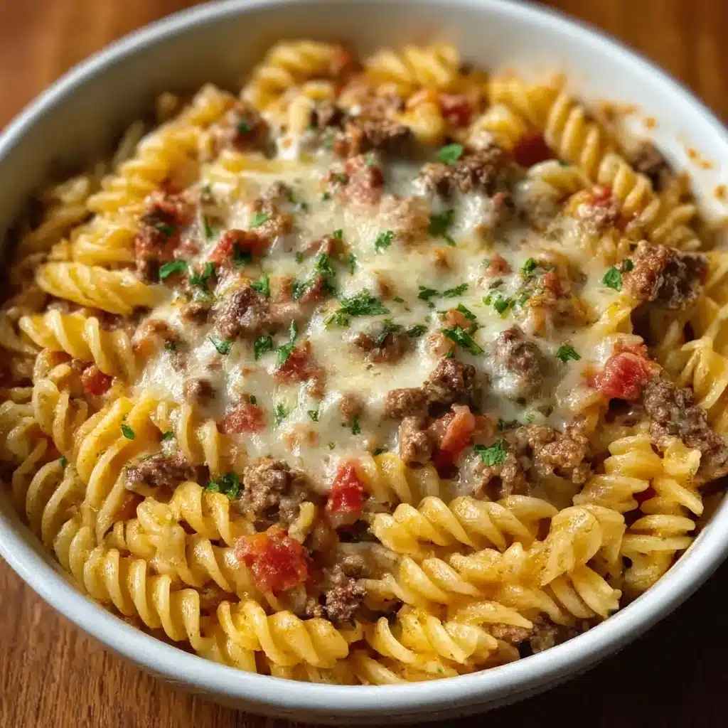 Loaded Cheeseburger Alfredo Pasta Recipe