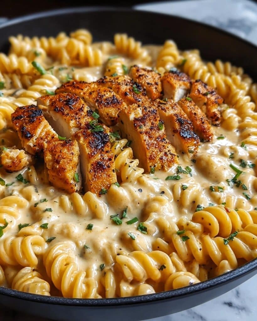 Cheesy Cajun Garlic Chicken Rotini Skillet for Cozy Nights Recipe