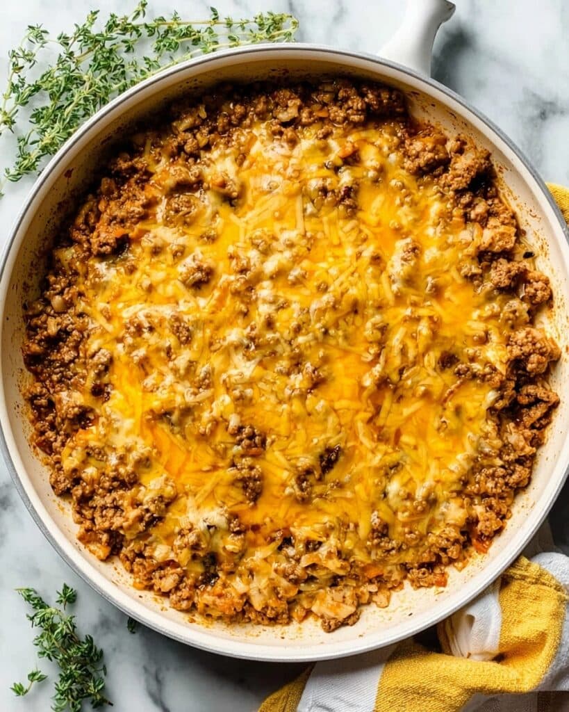 Cheesy Hamburger Rice Casserole Recipe