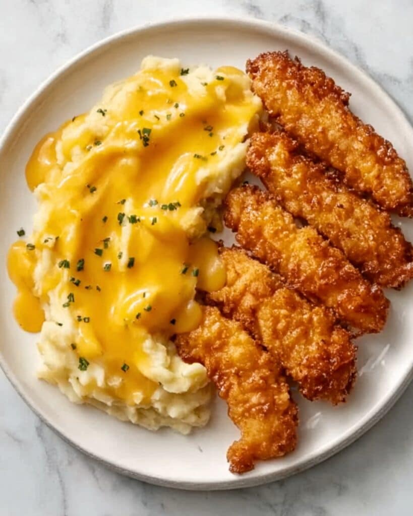 Hot Honey Chicken Tenders with Baked Mac and Cheese Recipe