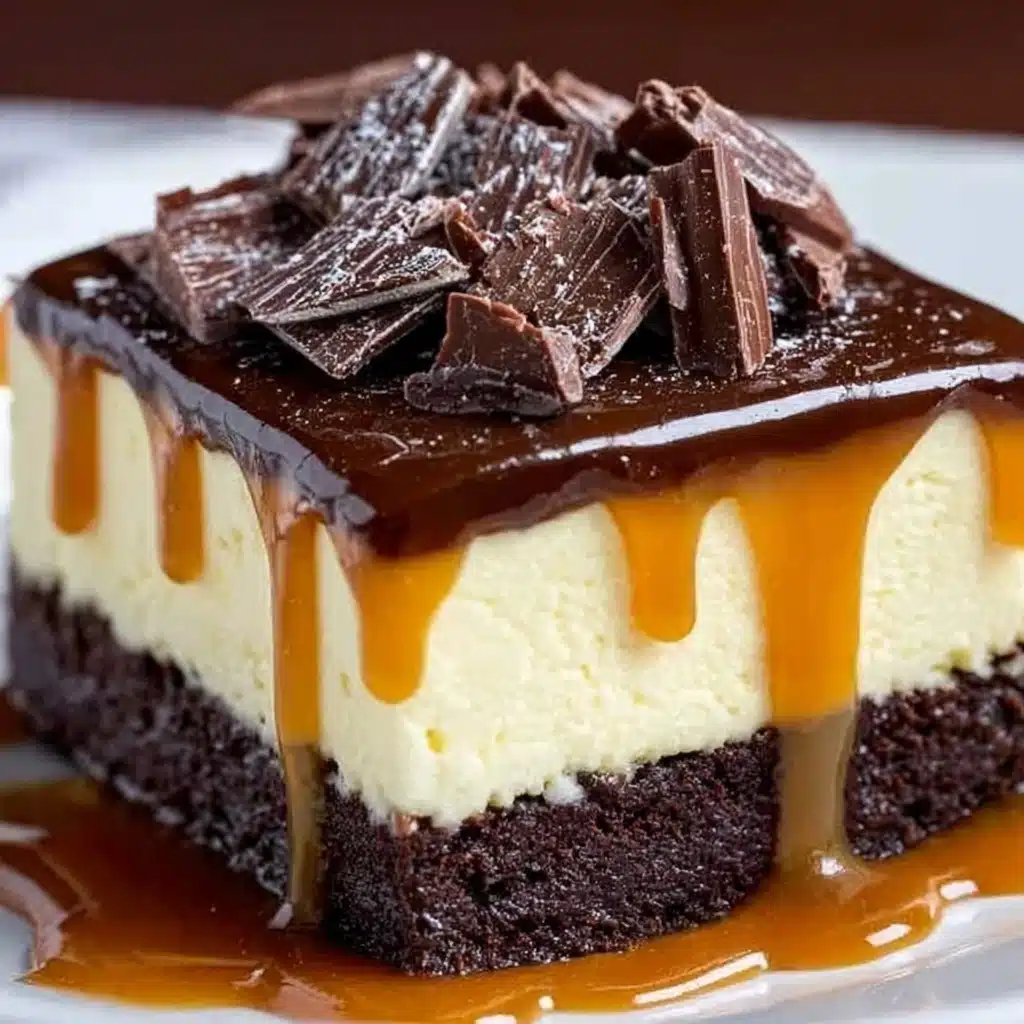 Caramel Brownie Cheesecake Recipe - Recipe Image