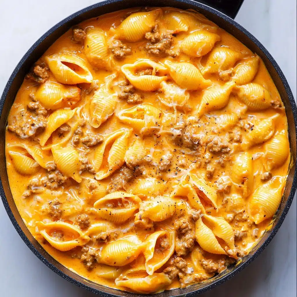 Creamy Beef and Shells Recipe - Recipe Image