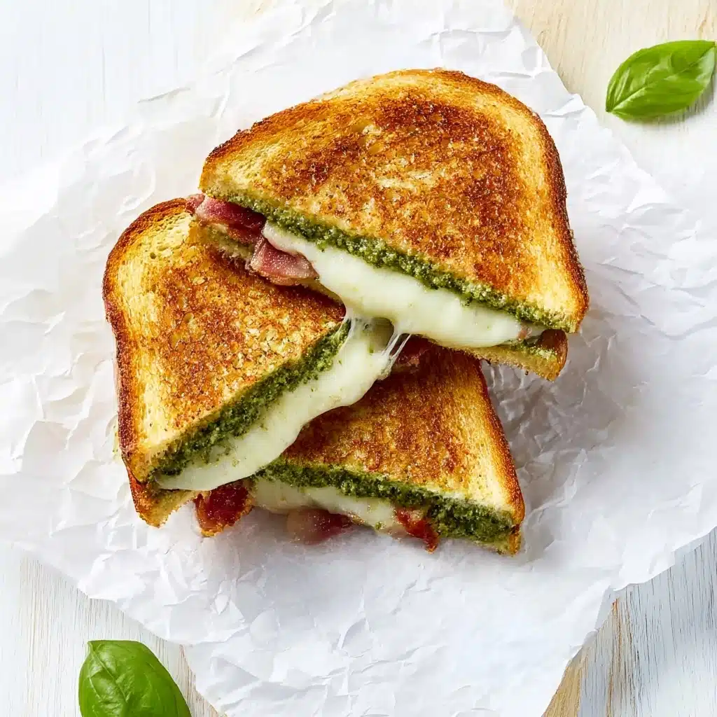 Sourdough Pesto Grilled Cheese Recipe - Recipe Image