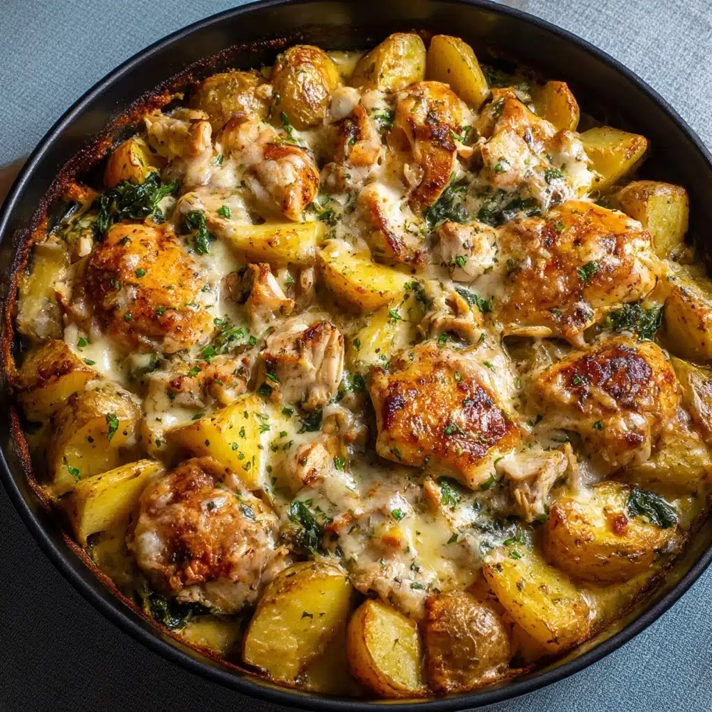 Garlic Parmesan Chicken and Potatoes Recipe - Recipe Image