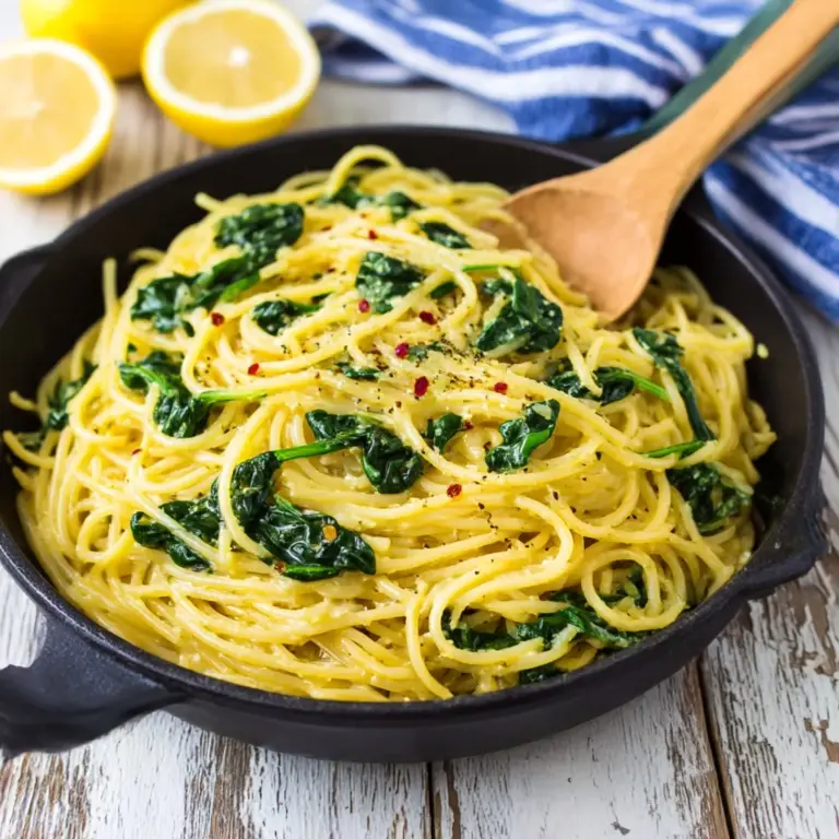 Lemon Spinach Pasta Recipe