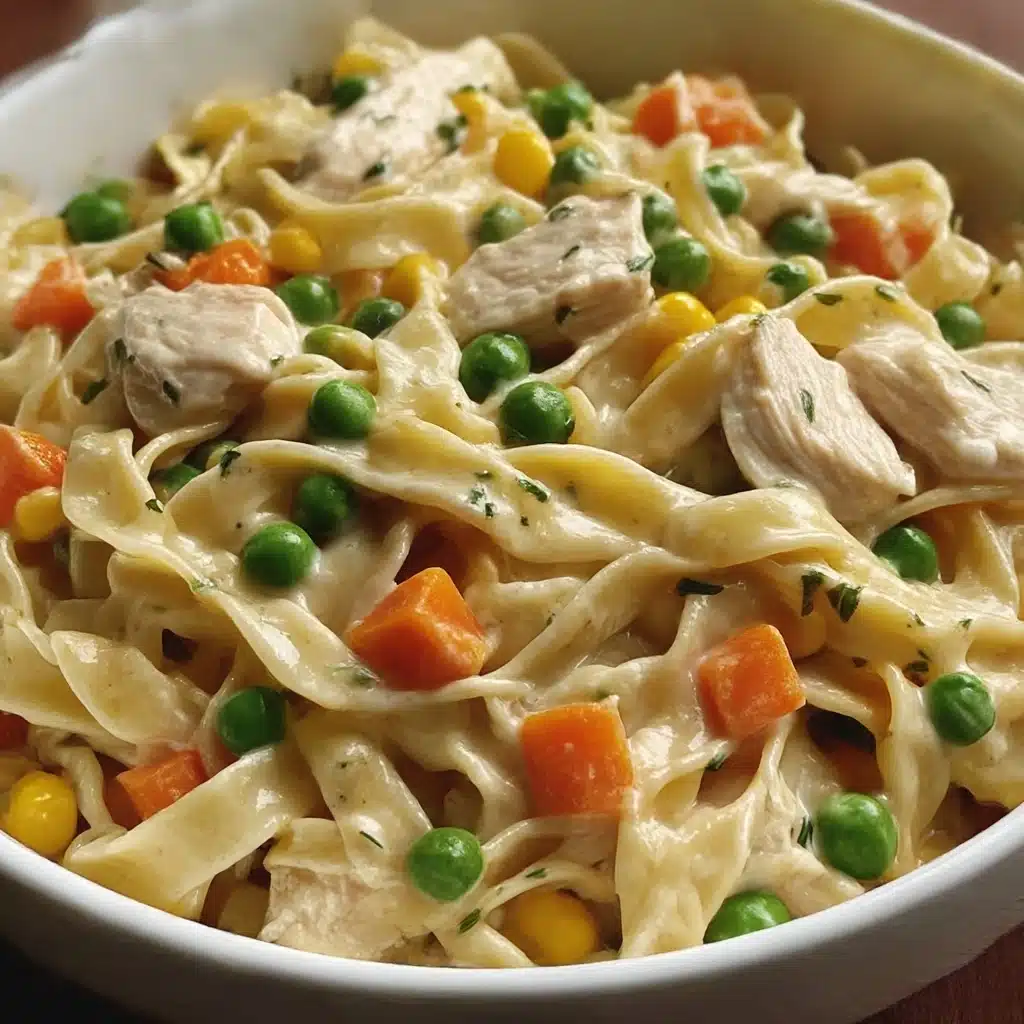 Quick Chicken Pot Pie Pasta Recipe - Recipe Image