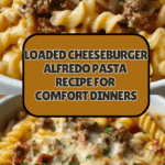 Loaded Cheeseburger Alfredo Pasta Recipe