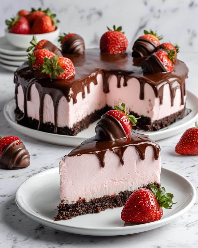 Chocolate Covered Strawberry Cheesecake Recipe