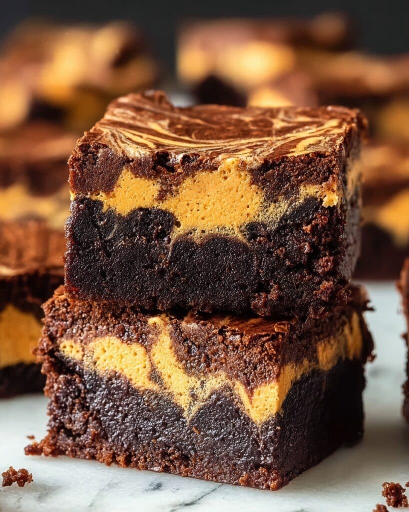 Fudgy Pumpkin Brownies with Creamy Cheesecake Swirl Recipe