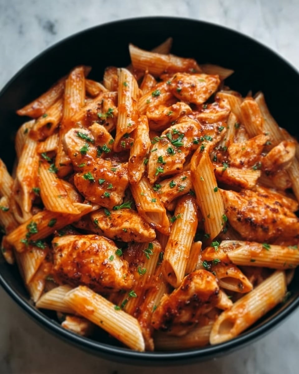 One-Pan Tangy Honey BBQ Chicken Penne Recipe