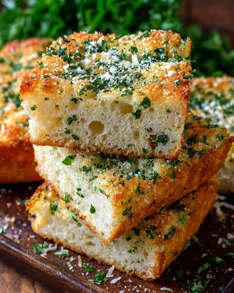 Crispy and Cheesy Garlic Parmesan Focaccia Bread Recipe