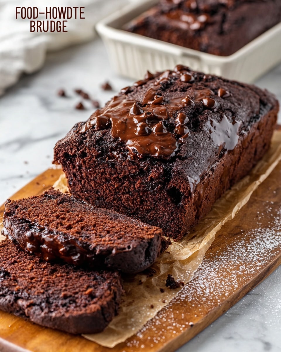 Hot Fudge Brownie Bread with Marbled Fudge Swirl Recipe