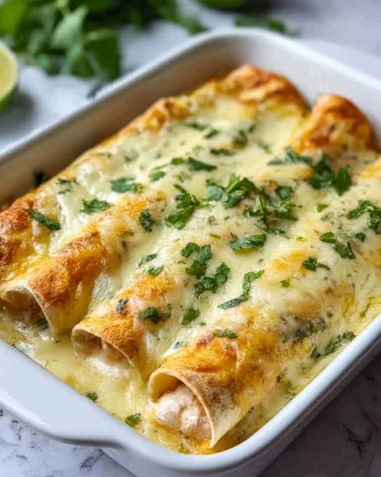 Creamy White Chicken Enchiladas Recipe