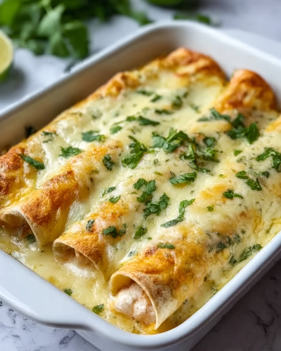 Creamy White Chicken Enchiladas Recipe