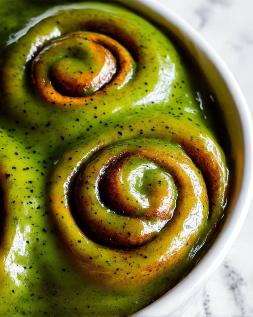 Cinnamon Rolls with a Matcha Glaze Recipe