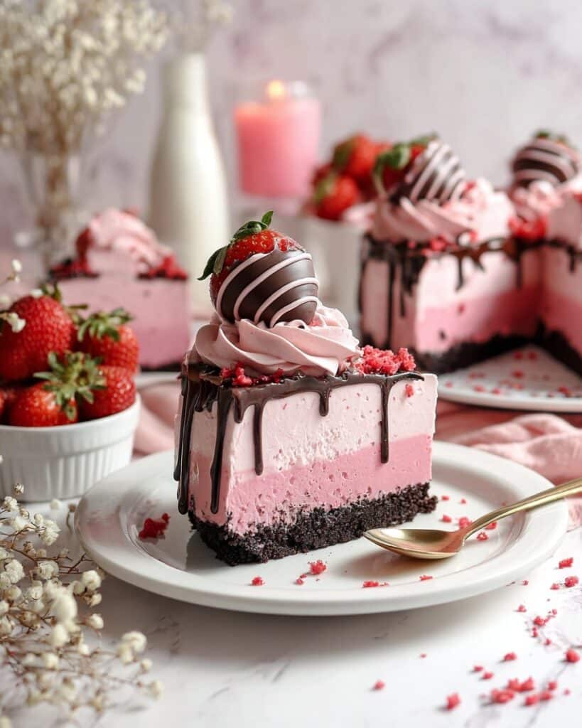 Chocolate Covered Strawberry Cheesecake Recipe