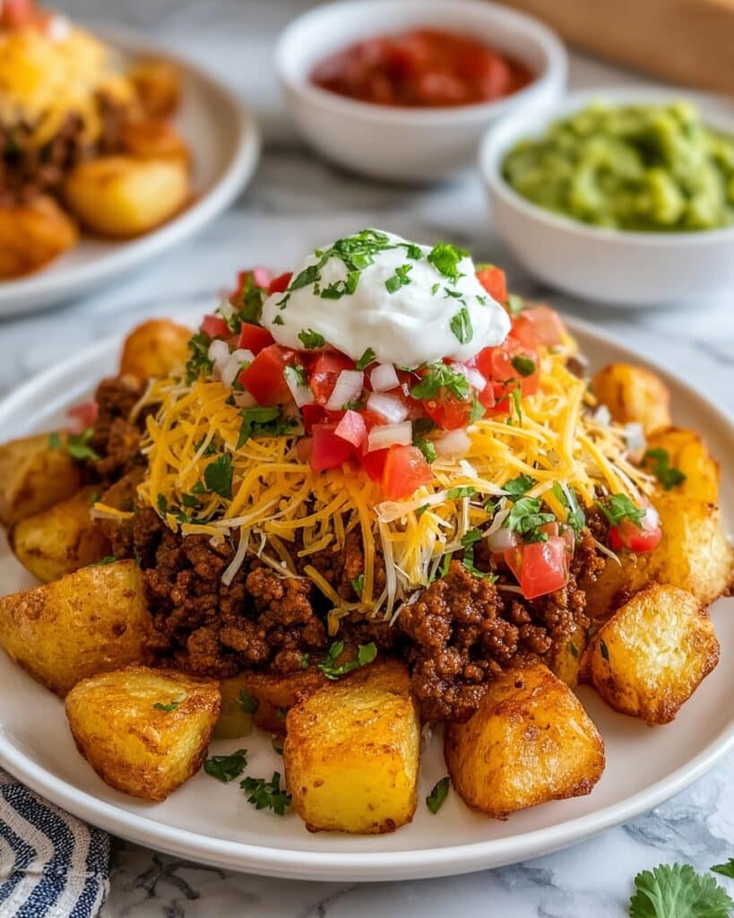 Cheesy Taco Potatoes Recipe