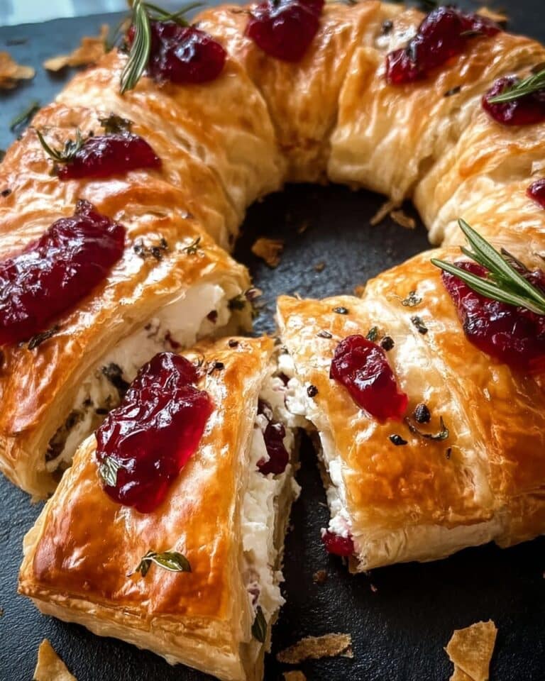 Savory Turkey and Cranberry Crescent Ring Recipe
