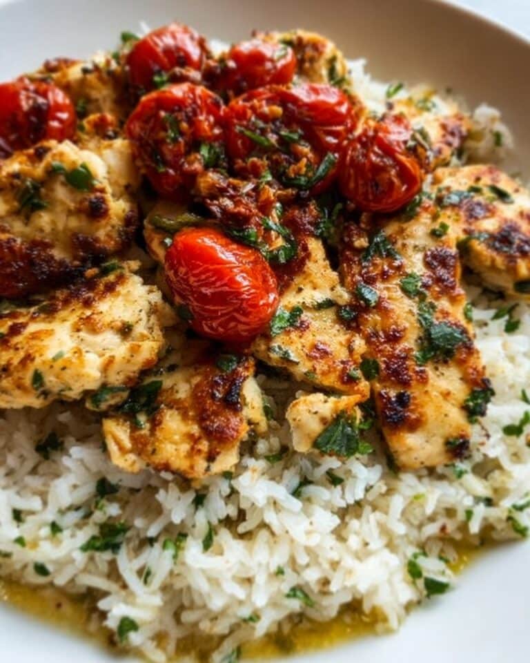 Chicken Scampi with Garlic Parmesan Rice Recipe