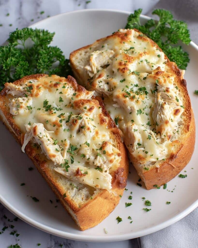 Irresistible Chicken Alfredo Garlic Bread Recipe