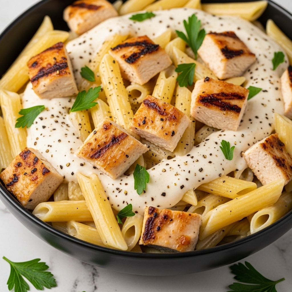 Crac Chicken Penne with Creamy Spicy Sauce Recipe