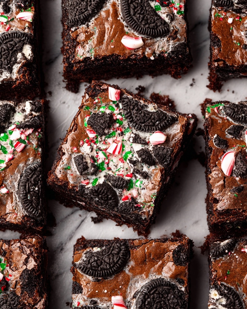 Oreo Peppermint Mocha Brownies Recipe - Recipe Image