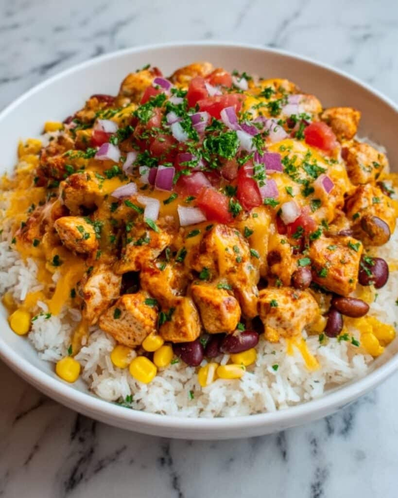 One-Pot Cheesy Southwest Chicken & Rice Recipe