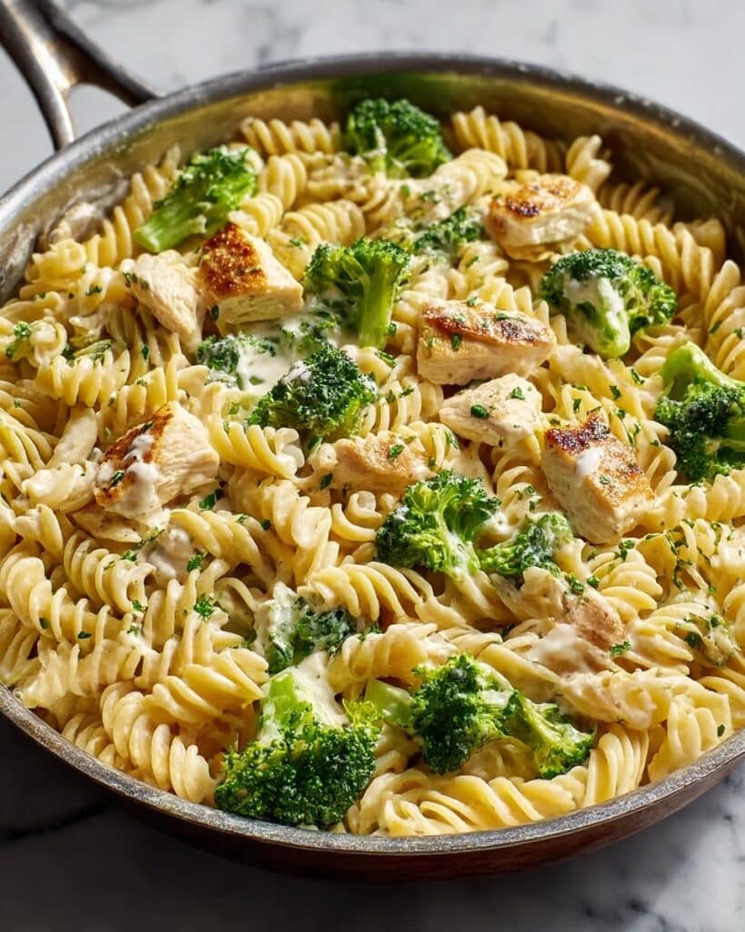 Creamy Rotisserie Chicken Broccoli Pasta Recipe
