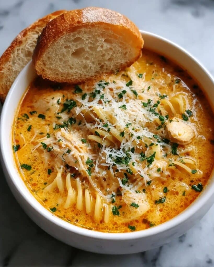 Crockpot Chicken Parmesan Soup Recipe