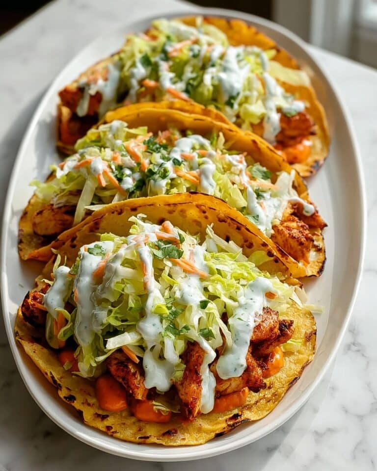Buffalo Chicken Smash Burger Tacos Recipe