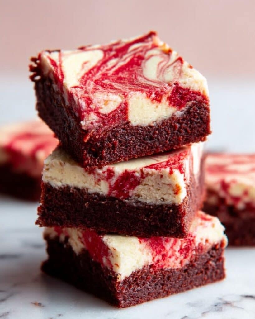 Indulgent Red Velvet Cheesecake Swirl Brownies Recipe
