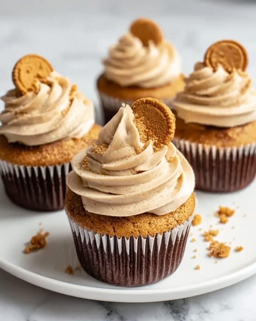 Caramelized Biscuit (Biscoff) Cupcakes Recipe