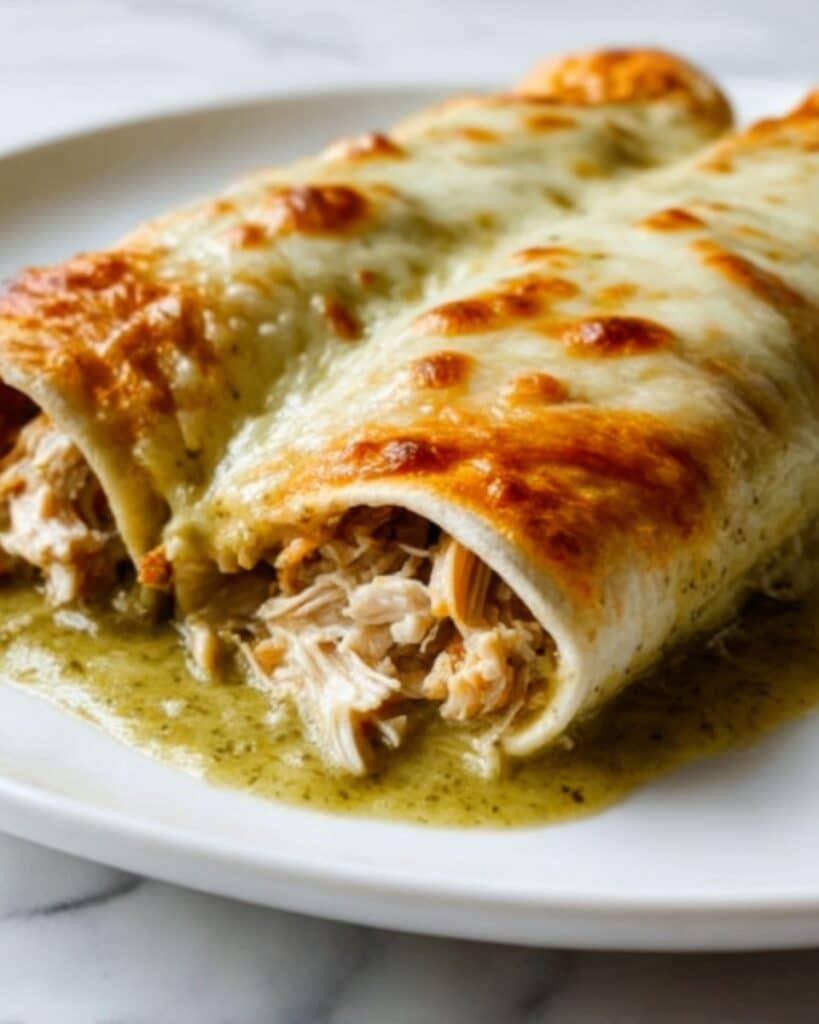 20-Minute Green Chile Chicken Enchiladas Recipe