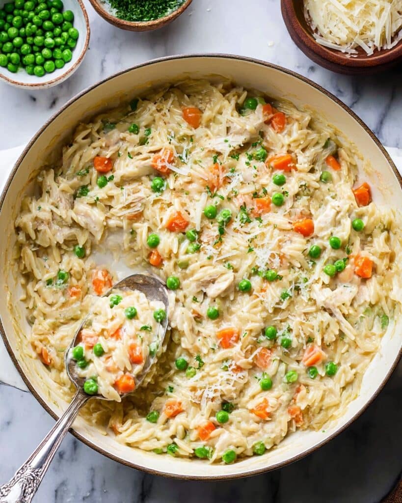Cozy Chicken Pot Pie Orzo Recipe