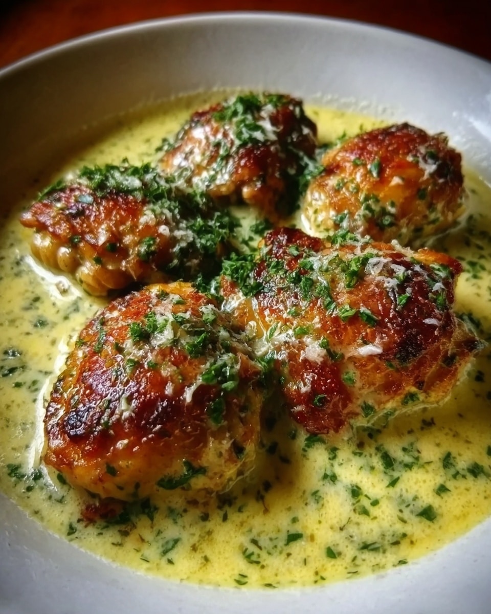 Bobby Flay Chicken Thighs with Creamy Garlic Sauce Recipe