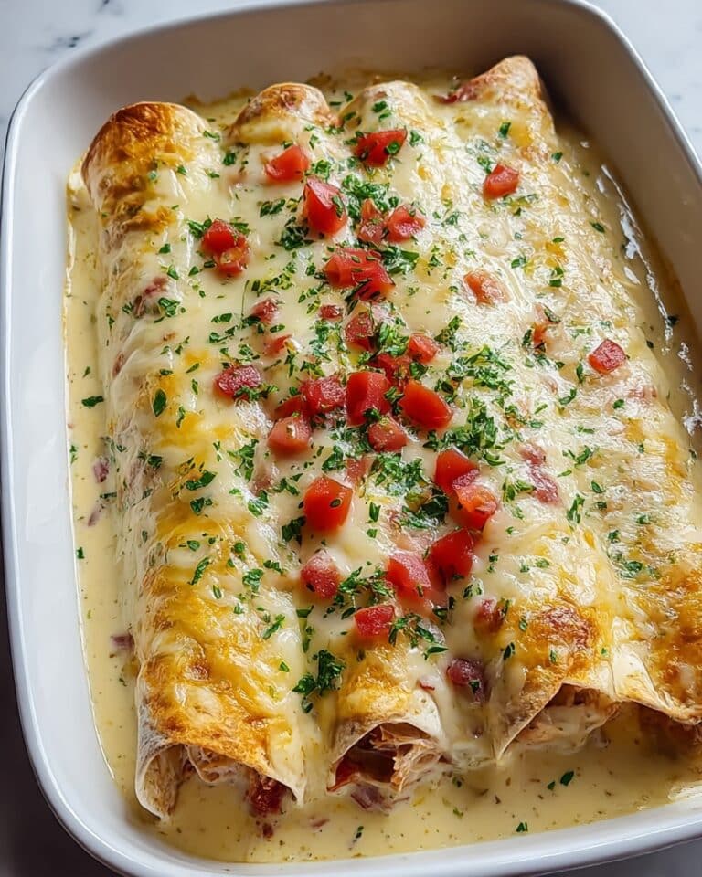 Queso Chicken Enchiladas Bake Recipe