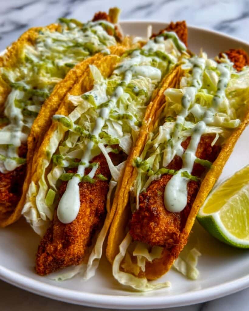 Dill Pickle Ranch Smash Chicken Tacos Recipe