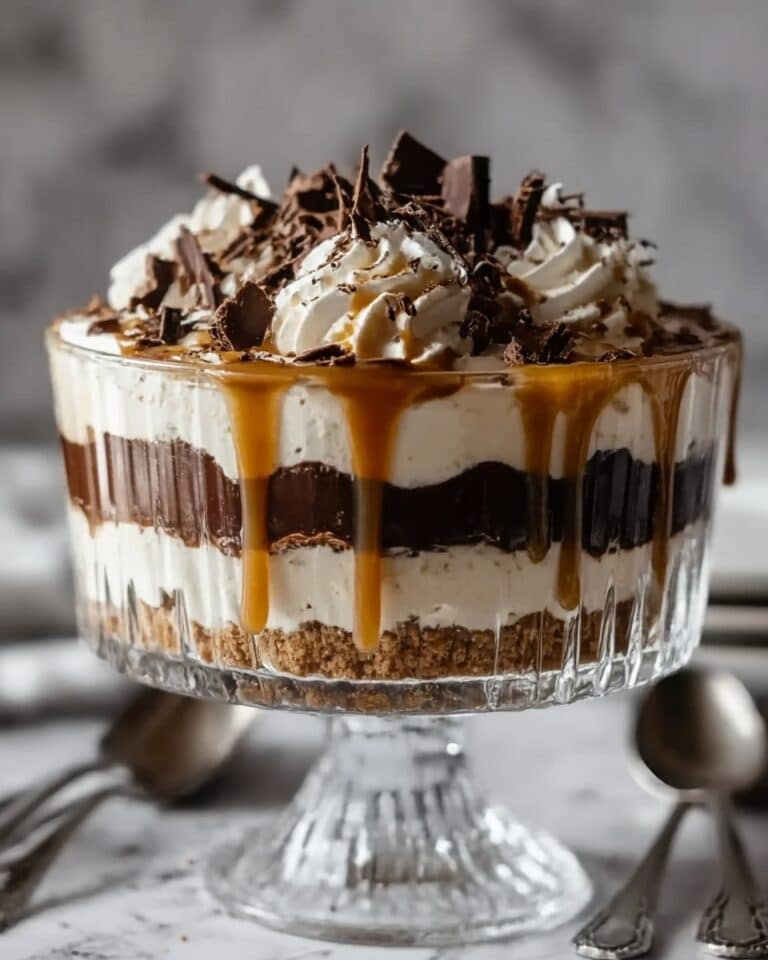 Caramel Cheesecake Brownie Trifle Recipe