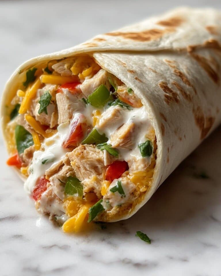 Chicken Bell Pepper Ranch Burritos Recipe