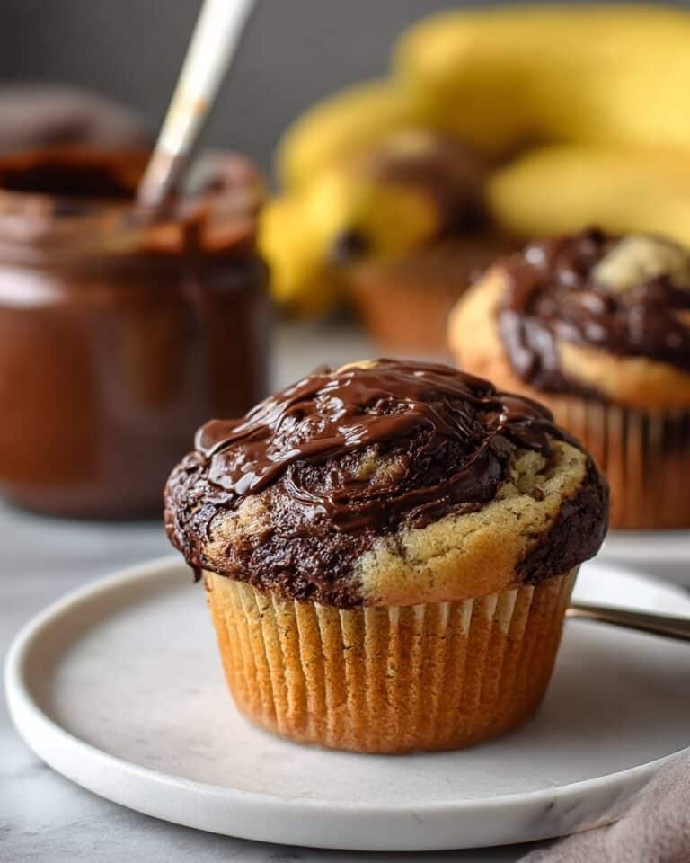 Nutella Banana Swirl Muffins Recipe