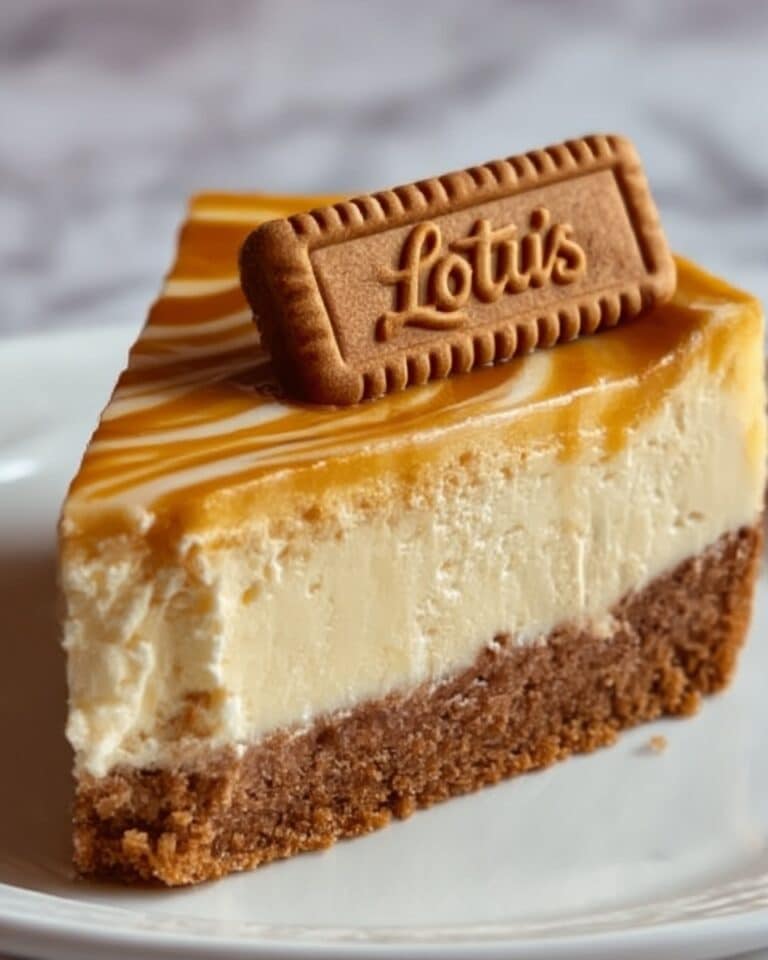 Creamy No-Bake Biscoff Cheesecake with Crunchy Cookie Crust Recipe